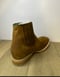 Image of Men Leather Square Botin In Honey