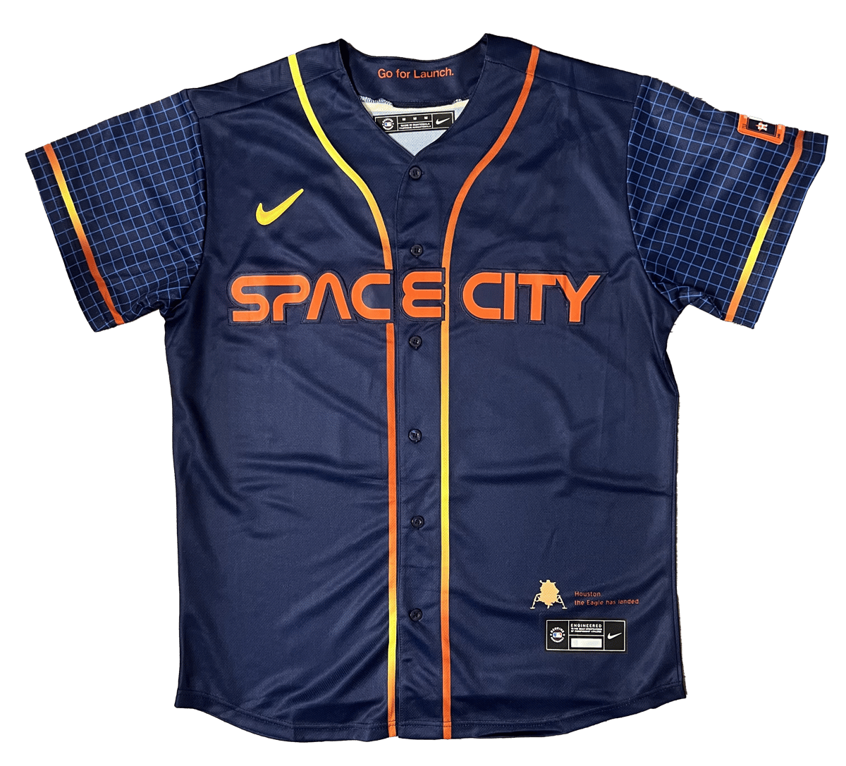 Jersey inspired, city connected. The Houston Astros City Connect Gray  T-Shirt features screen-printed Astros logos at the front with an…