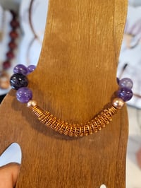 Image 1 of Conduction coil bracelet in amethyst 