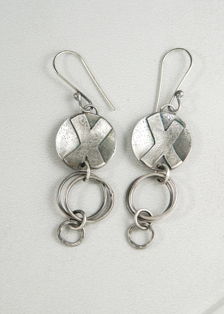 Image of X's and O's, Sterling Silver Earrings