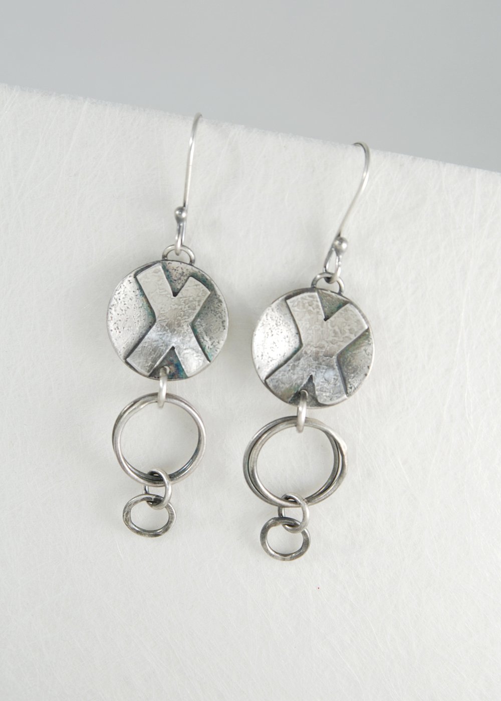 Image of X's and O's, Sterling Silver Earrings