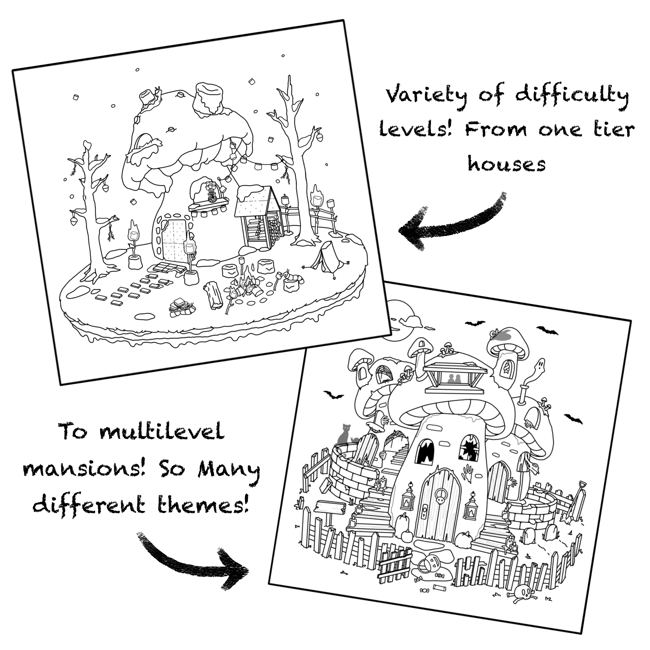 Little Land of Mushrooms - Coloring Book