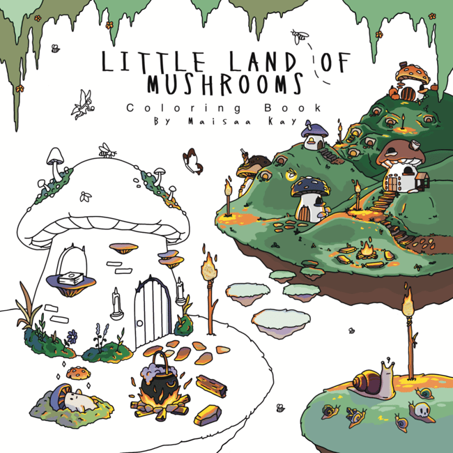 Little Land of Mushrooms - Coloring Book