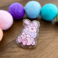 Image 2 of Dust Bunny Acrylic Pin