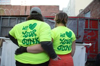 Image 2 of We Love Your Junk Tee - Safety Yellow/Green