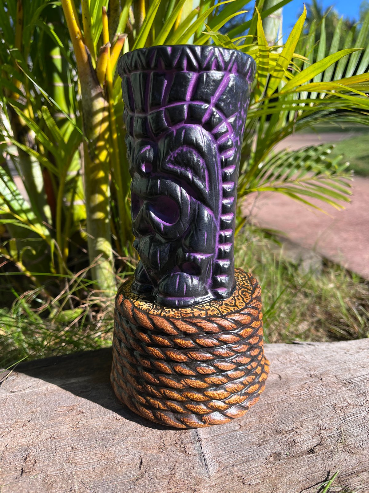Image of Nauti-Ku Purple Satin Tiki Mug