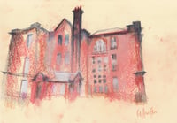 Sir John Maxwell School Building, Pollokshaws - Soft Pastels and Pencil on Paper 