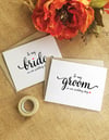 To my groom or bride on our wedding day card - Lovely Cursive