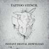 #025 Anatomy Tattoo Stencil - Digital Download