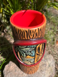 Image 5 of Porthole To Paradise Tiki Mug - Tall Woodgrain