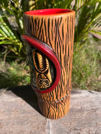 Image 2 of Porthole To Paradise Tiki Mug - Tall Woodgrain