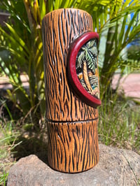 Image 4 of Porthole To Paradise Tiki Mug - Tall Woodgrain