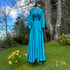 Turquoise "Beverly" Dressing Gown w/ Crystal Button Cuffs Image 2