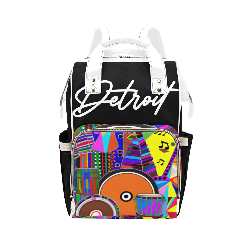 Image of Africa Print Backpack 4