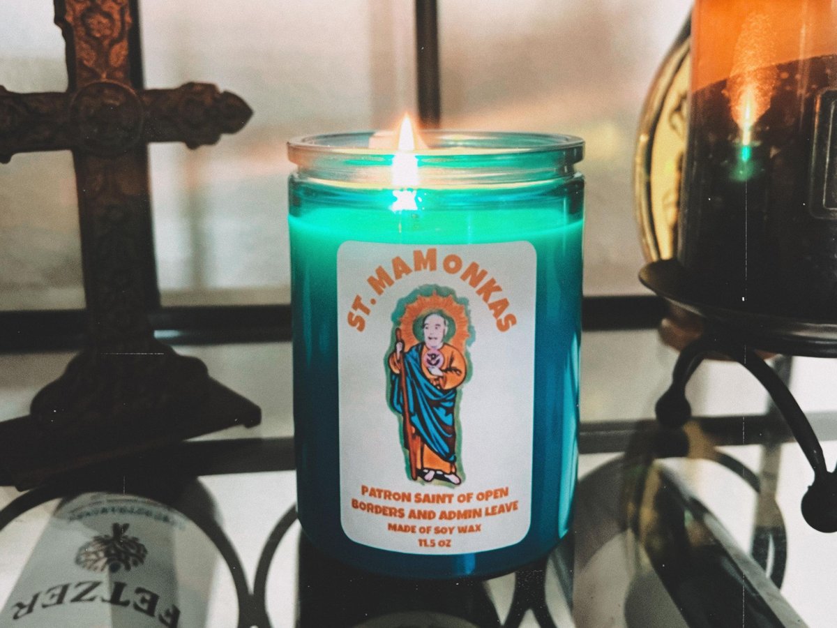 Image of ST. MAMONKAS ~ SCENTED CANDLE