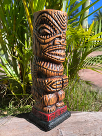 Image 1 of Marquesan Ka'oha Custom Tiki Mug - Jungle Brown Woodgrain 