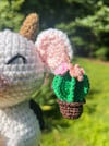 Micro Crocheted Cactus Earrings 
