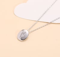 Image 5 of Oval Lightning Bolt Pendant and Chain (925 Silver)
