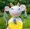 Micro Crocheted Hanging Plant Earrings 
