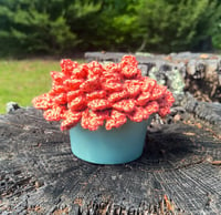 Image 3 of Orange and Lilac Flower Pot Coaster Set