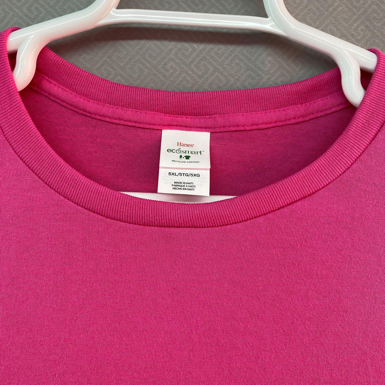 Image of 6 Pack 5X Pink Basic Hanes Tee Shirts