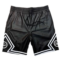PU Leather Athletic Short