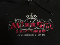 Image 5 of BUILT for the BATTLE -STAY ARMORED UP Hoodies 