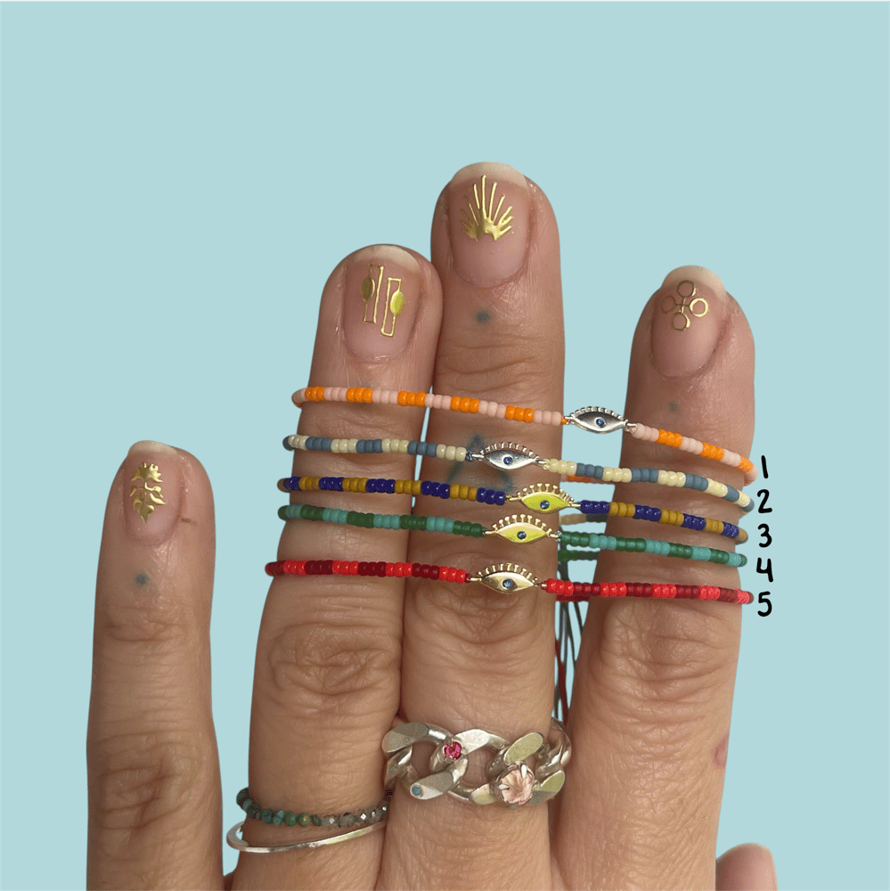 Image of Eye bracelet with beads