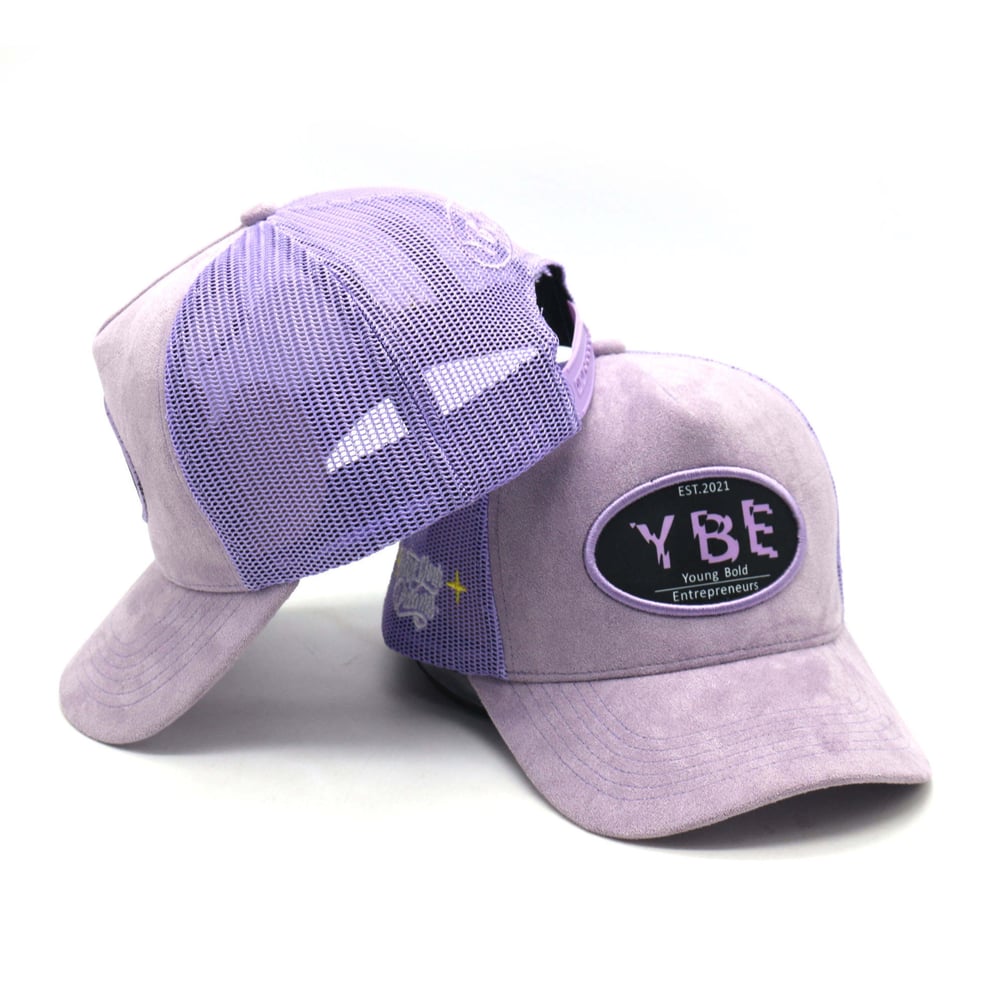 ✨Chase Your Dreams✨ purple suede trucker hat