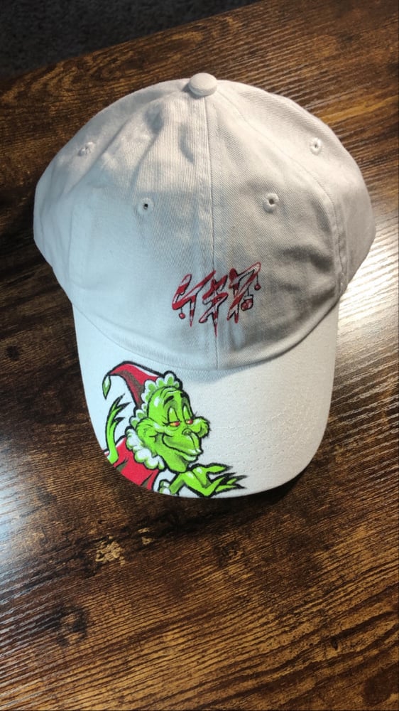 Image of Hand-Painted Grinch Hat