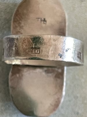 Image of Vintage Brutalist Modern Silver Ring