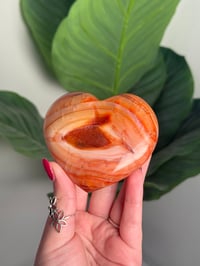 Image 1 of BANDED DRUZY CARNELIAN HEART -MADAGASCAR- E