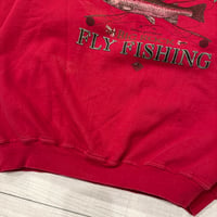 Image 3 of Vintage Big Rock Wild Rainbow Fly Fishing Crewneck - L