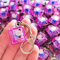 Image 1 of Transparent Ver. Ami Bam Clicky Keycap Keychain
