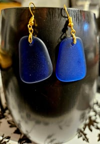 Image 2 of cobalt gold earrings