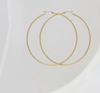 Image 1 of 18K Gold Plated Hoop Earrings 
