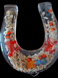 Image 3 of Clear Santa Muerte Horseshoe 