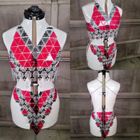 Image 4 of TRIAD set (transparent red and silver acrylic)