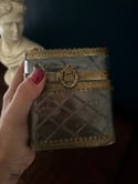 Joli boite à bijoux en verre et laiton, époque Napoleon III