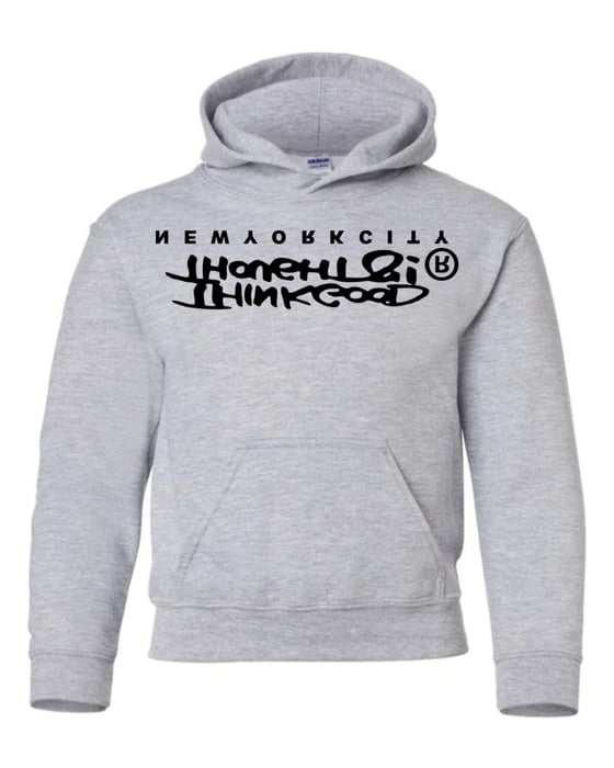 Image of Upside Down Original Logo Hoodie - Grey
