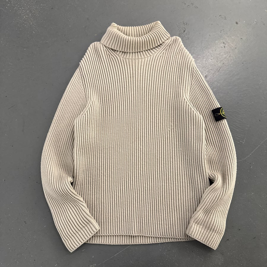 Image of AW 2014 Stone Island ribbed roll neck sweater, size XXL