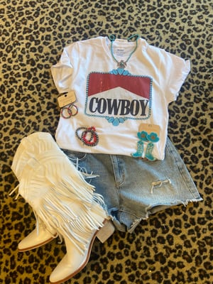 Image of Cowboy Turquoise Buckle Tee shirt or t-shirt dress  