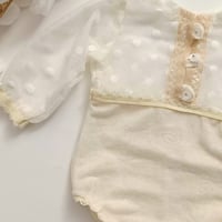 Image 2 of Newborn girls bodysuit | Fiorenza | ecru