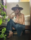 70s wood and leather basketweave mule platforms 