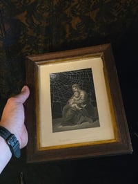 Image 4 of “Jesus and Mary “1800's bible page with preserved spider 