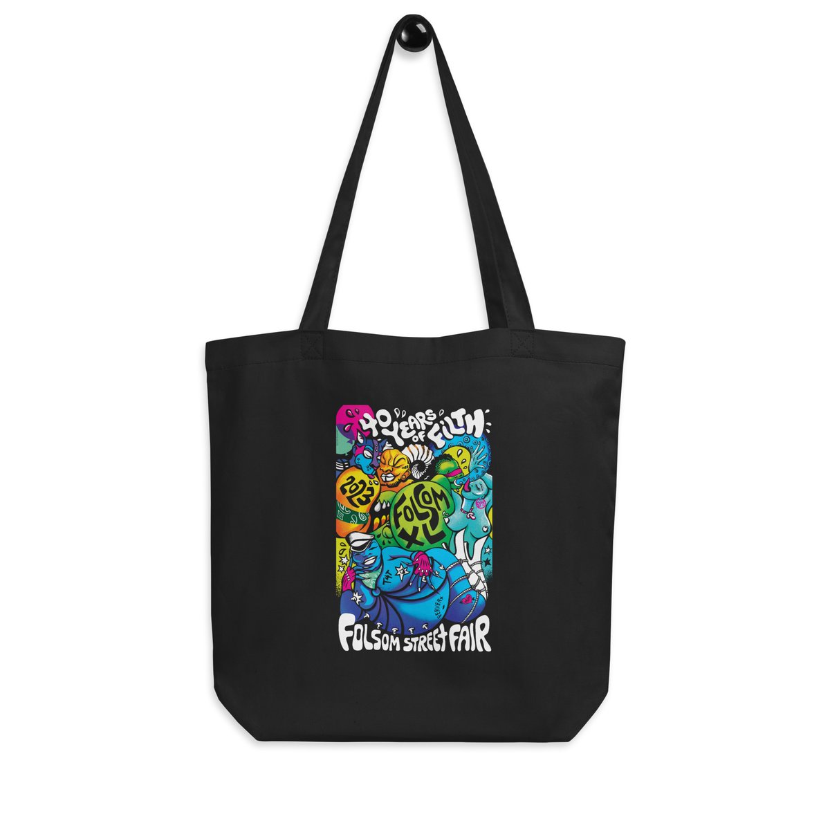 Image of 2023 Folsom Street Fair XL Eco Tote Bag by Micah Bazant