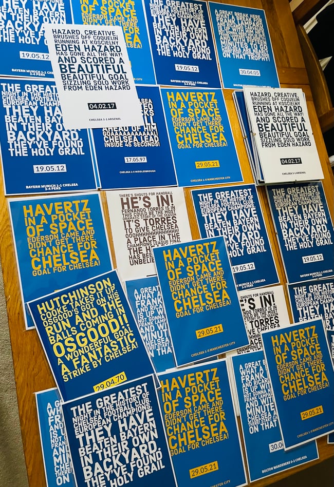 CHELSEA A4 INDIVIDUAL PRINTS