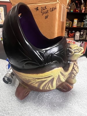 Image of Rare “Doom Muggy” Tiki Diablo/Tahiti Gil A.P. (Artist Proof) Test Glaze: Blk/Tan/Brn