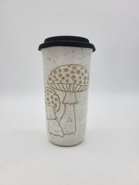 Image 1 of White Mushroom Travel Mug 