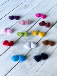 Image 1 of Fuzzy Hearts Earrings 